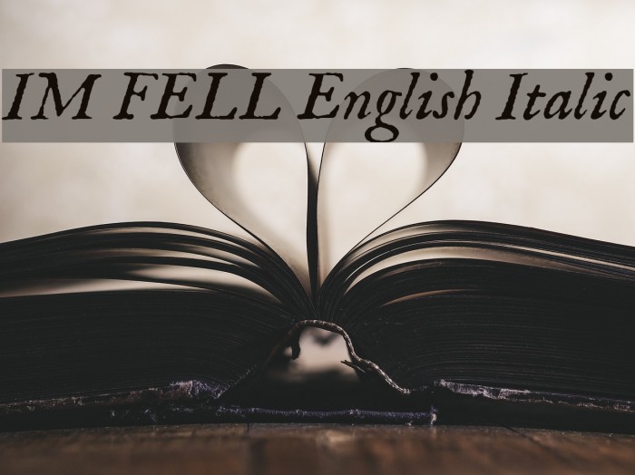 IM FELL English Italic Font examples