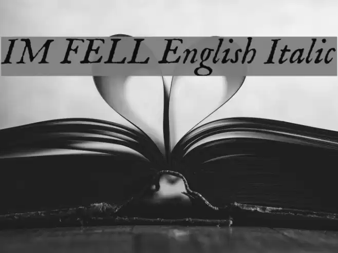 IM FELL English Italic Font examples
