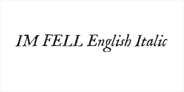 IM FELL English Italic Logo