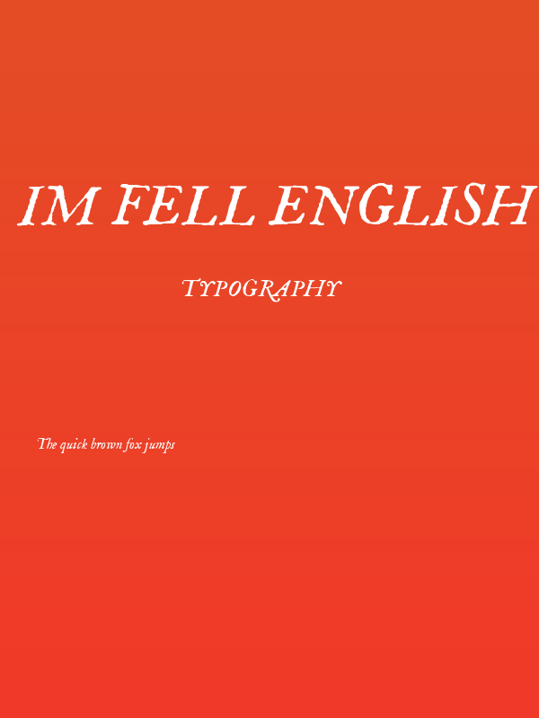 IM FELL English Italic Poster