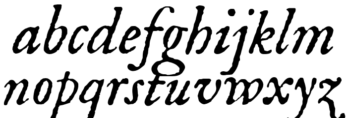 IM FELL English Italic Font LOWERCASE