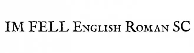 IM FELL English Roman SC  Frei Schriftart Herunterladen