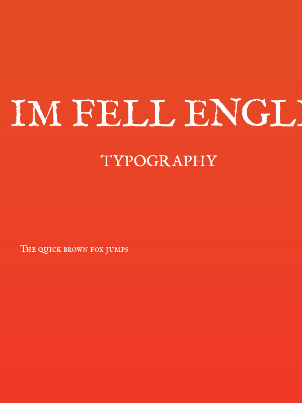 IM FELL English Roman SC Poster