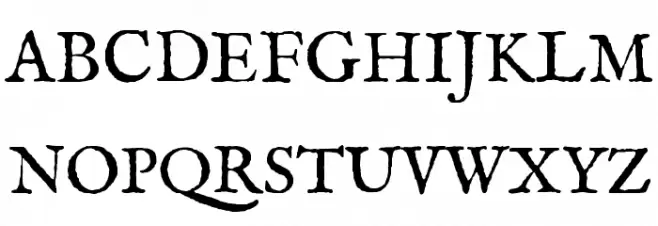 IM FELL English Roman फ़ॉन्ट अपरकेस