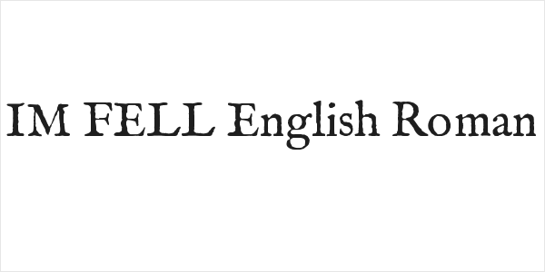 IM FELL English Roman Logo