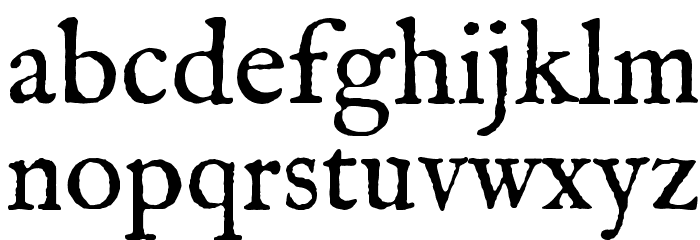 IM FELL English Roman Font LOWERCASE
