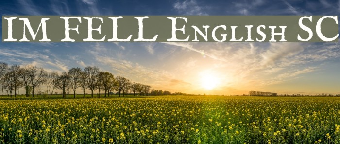 IM FELL English SC Font examples