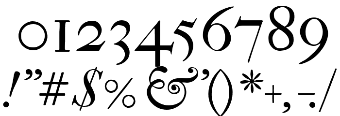 IM FELL French Canon Italic Font OTHER CHARS