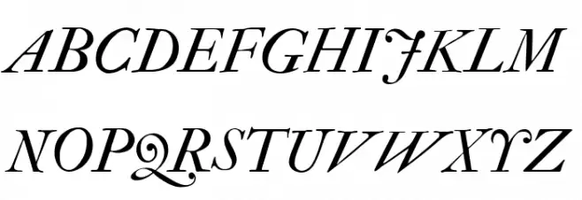 IM FELL French Canon Italic Schriftart Groß