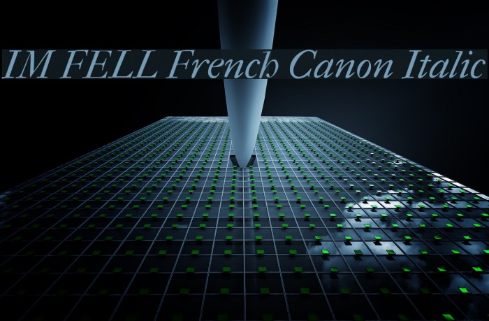 IM FELL French Canon Italic Font examples