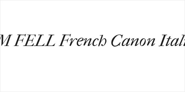 IM FELL French Canon Italic Logo