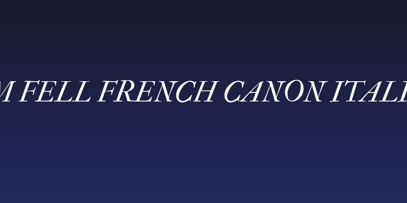 IM FELL French Canon Italic Social Header