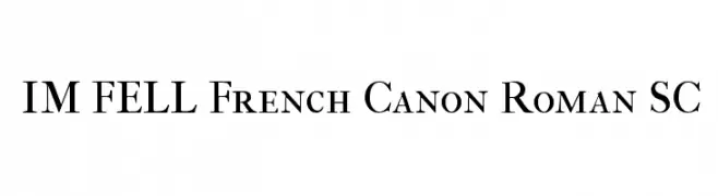 IM FELL French Canon Roman SC  Frei Schriftart Herunterladen