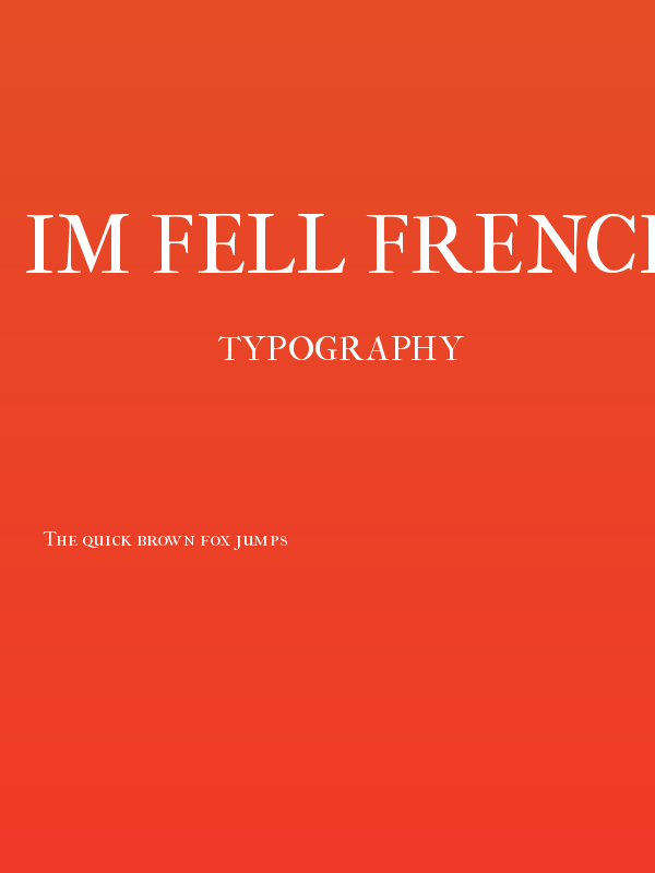 IM FELL French Canon Roman SC Poster
