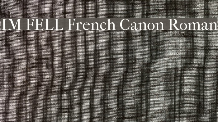 IM FELL French Canon Roman Font examples