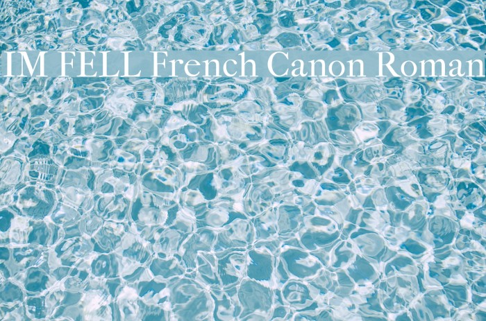 IM FELL French Canon Roman Font examples
