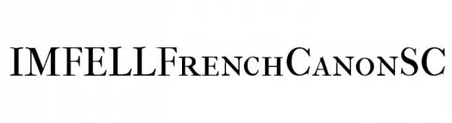 IM FELL French Canon SC  Скачать бесплатные шрифты