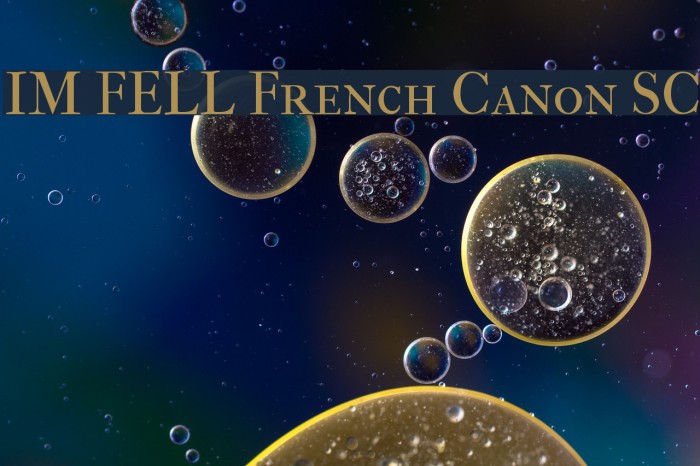 IM FELL French Canon SC Font examples