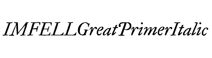 IM FELL Great Primer Italic  Frei Schriftart Herunterladen
