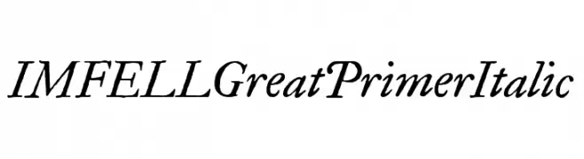 IM FELL Great Primer Italic  Frei Schriftart Herunterladen