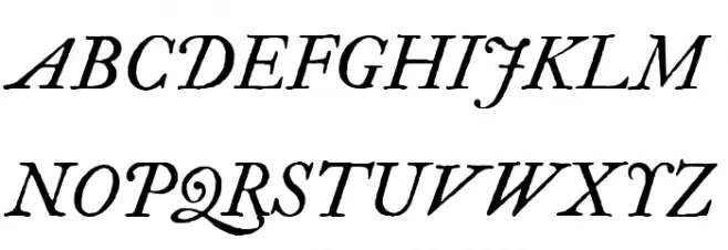IM FELL Great Primer Italic フォント 大文字