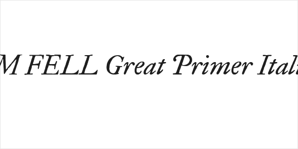 IM FELL Great Primer Italic Logo