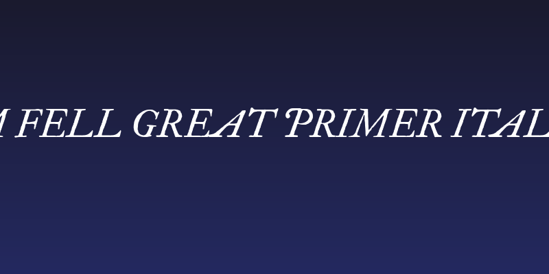 IM FELL Great Primer Italic Social Header