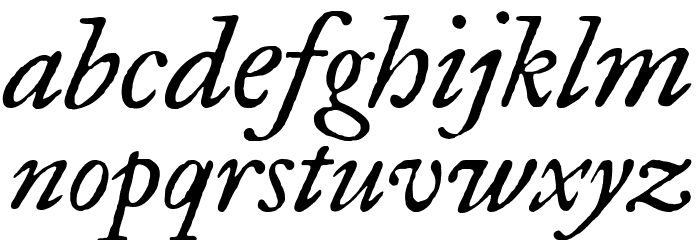 IM FELL Great Primer Italic Fuentes MINÚSCULAS