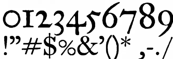 IM FELL Great Primer Roman SC Font OTHER CHARS