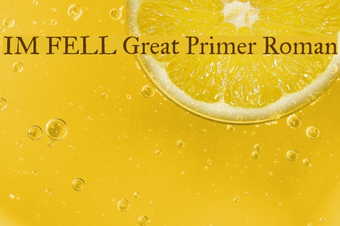IM FELL Great Primer Roman Font examples