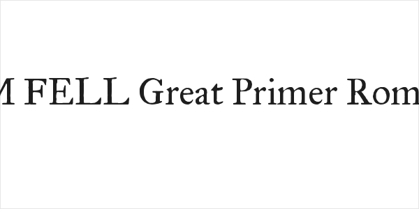 IM FELL Great Primer Roman Logo