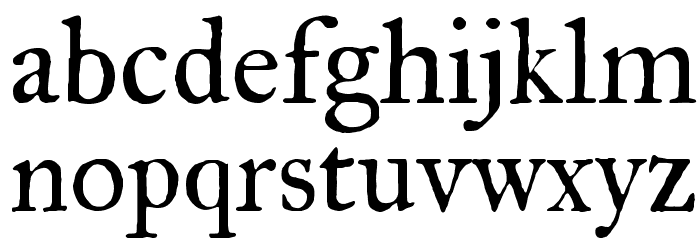 IM FELL Great Primer Roman Font LOWERCASE