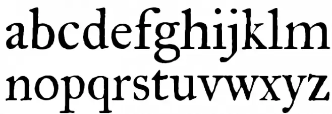 IM FELL Great Primer Roman Font LOWERCASE
