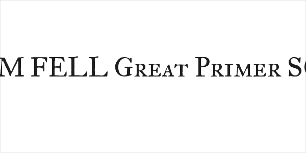 IM FELL Great Primer SC Logo