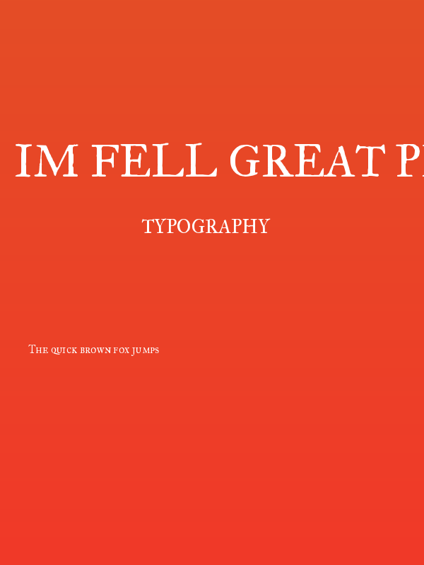IM FELL Great Primer SC Poster