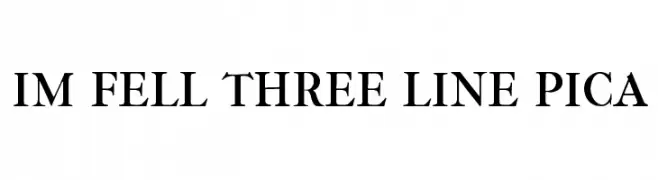 IM FELL THREE LINE PICA  Frei Schriftart Herunterladen
