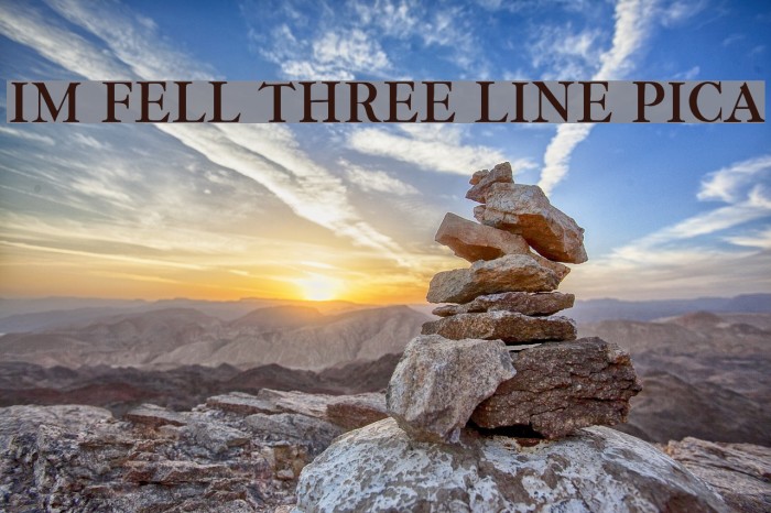 IM FELL THREE LINE PICA Font examples