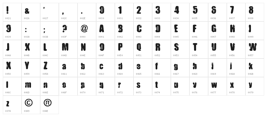 IMMORAL PACT Character Map