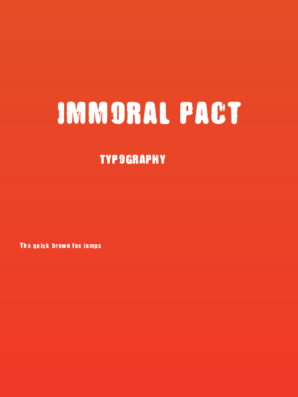 IMMORAL PACT Poster