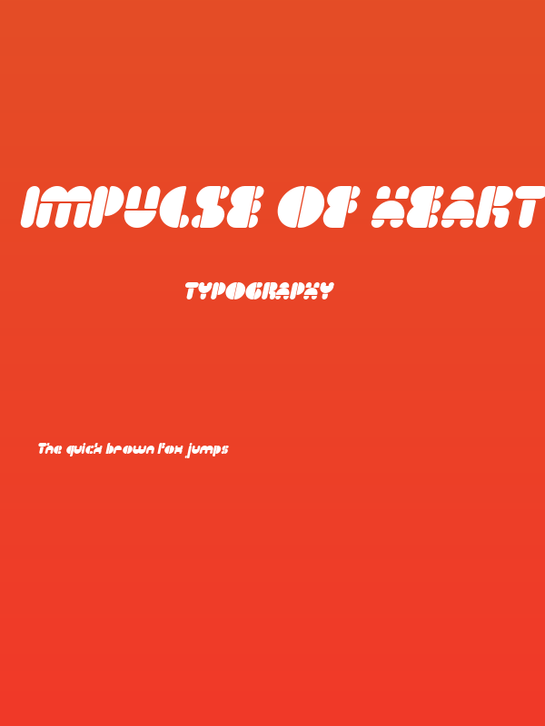 IMPULSE OF HEART Bold Italic Poster