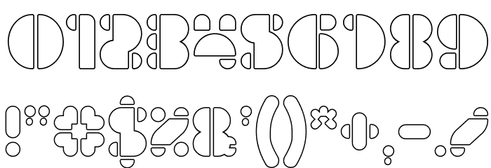 IMPULSE OF HEART-Hollow Font OTHER CHARS