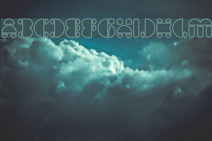 IMPULSE OF HEART-Hollow Font examples