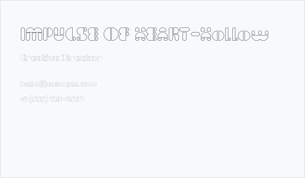 IMPULSE OF HEART-Hollow Business Card