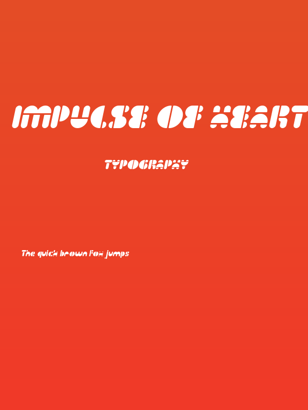 IMPULSE OF HEART Italic Poster