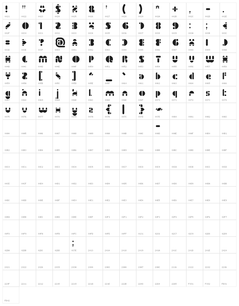IMPULSE OF HEART-Light Character Map