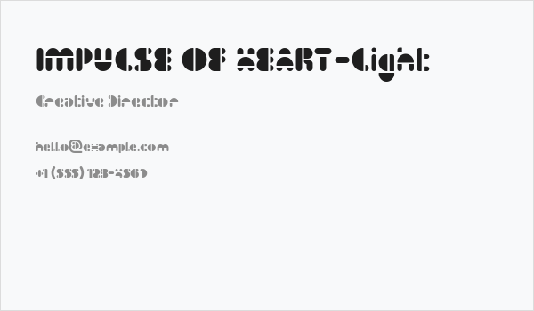 IMPULSE OF HEART-Light Business Card