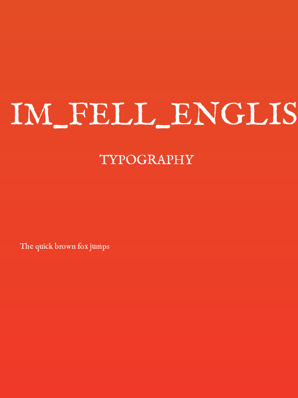 IM_FELL_English_PRO_Roman Poster