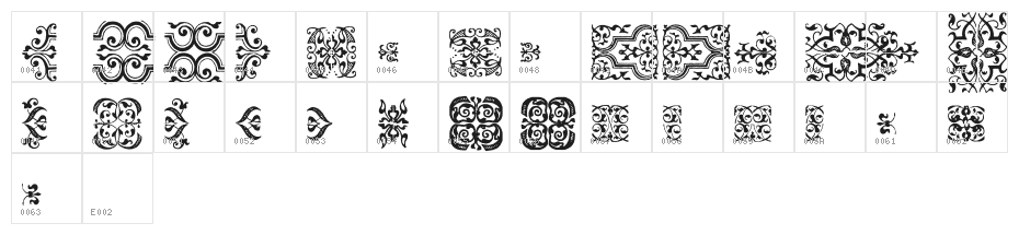 IM_FELL_FLOWERS_1 Character Map