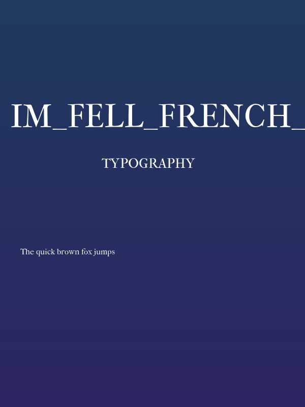 IM_FELL_French_Canon_PRO_Roman Poster