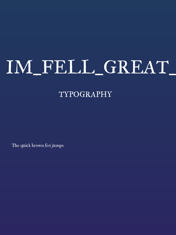 IM_FELL_Great_Primer_PRO_Roman Poster